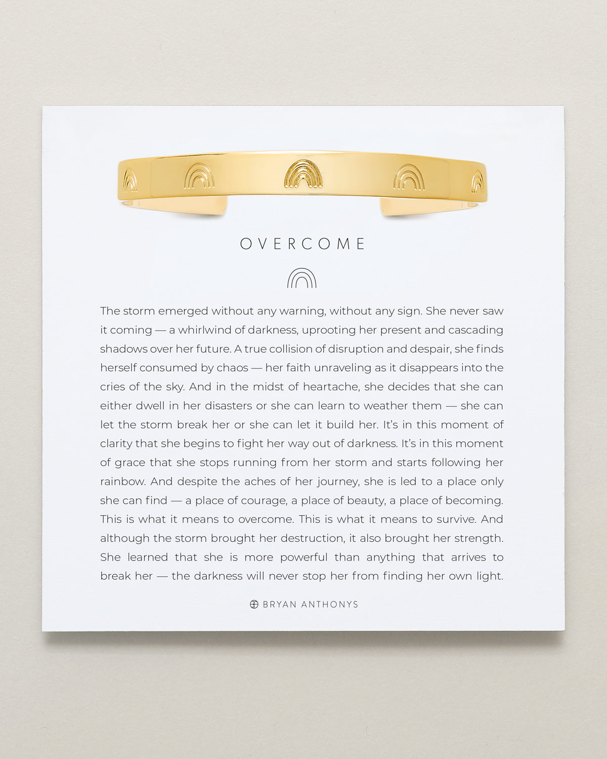 Overcome Engraved Cuff