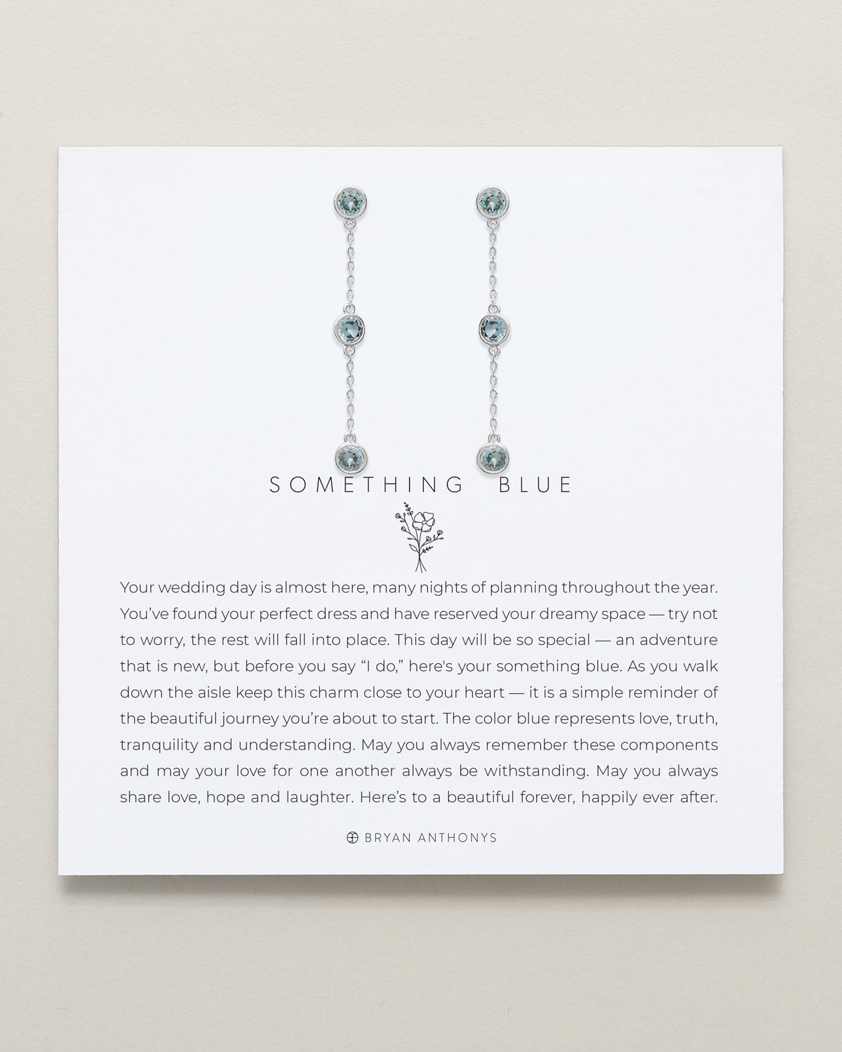 Something Blue Linear Earrings