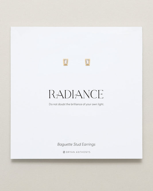 Radiance Baguette Stud Earrings
