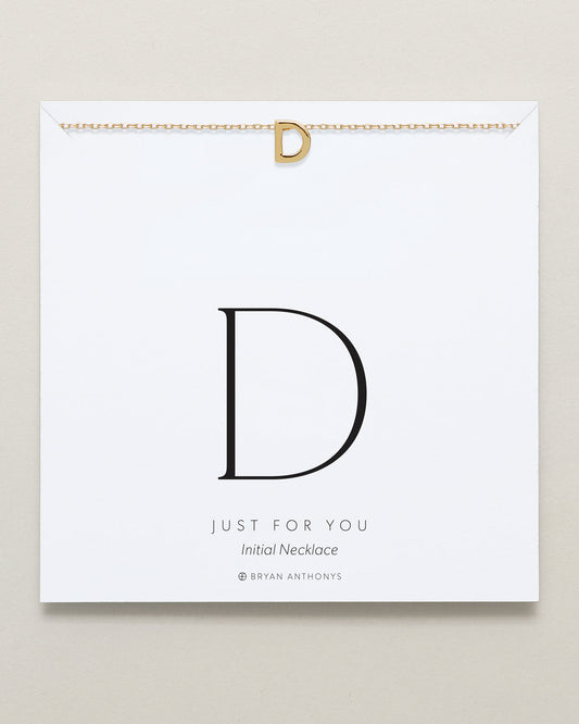 Just For You Initial Necklace — D