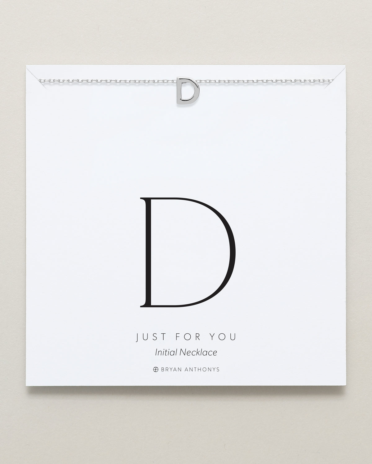 Just For You Initial Necklace — D