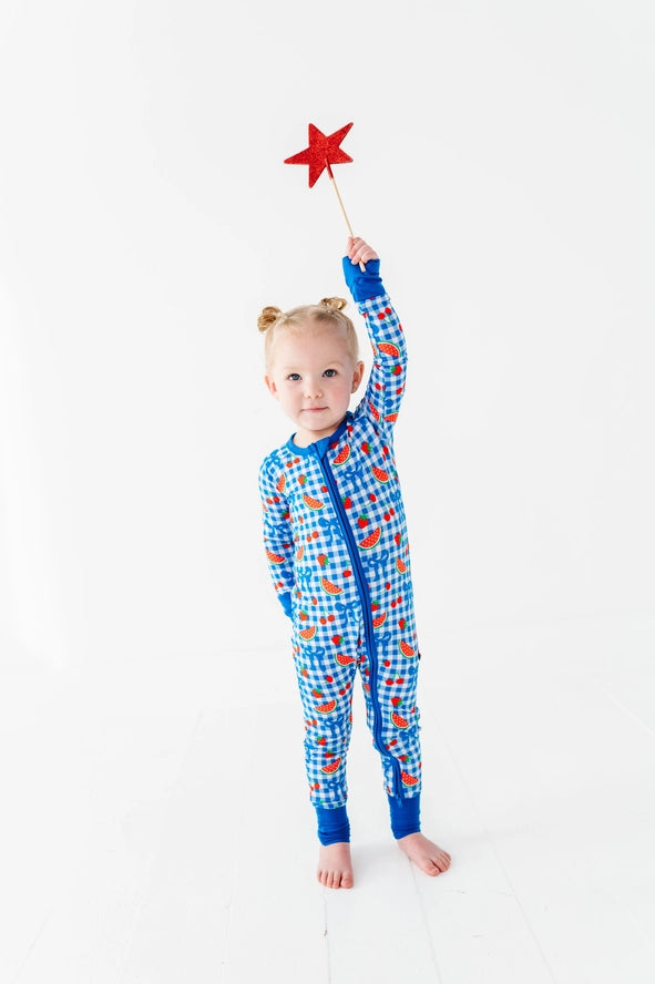 Kiki + Lulu: Berry Cool Bamboo Zippy Romper