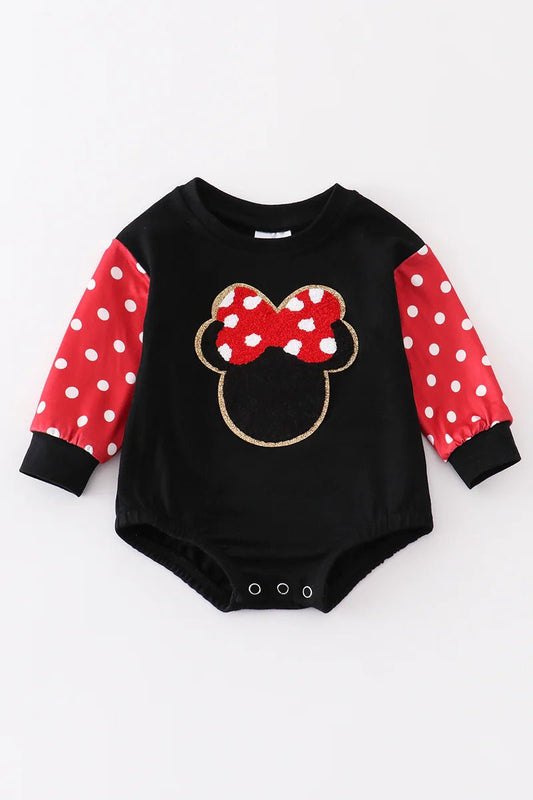 Minnie French Knot Baby Romper