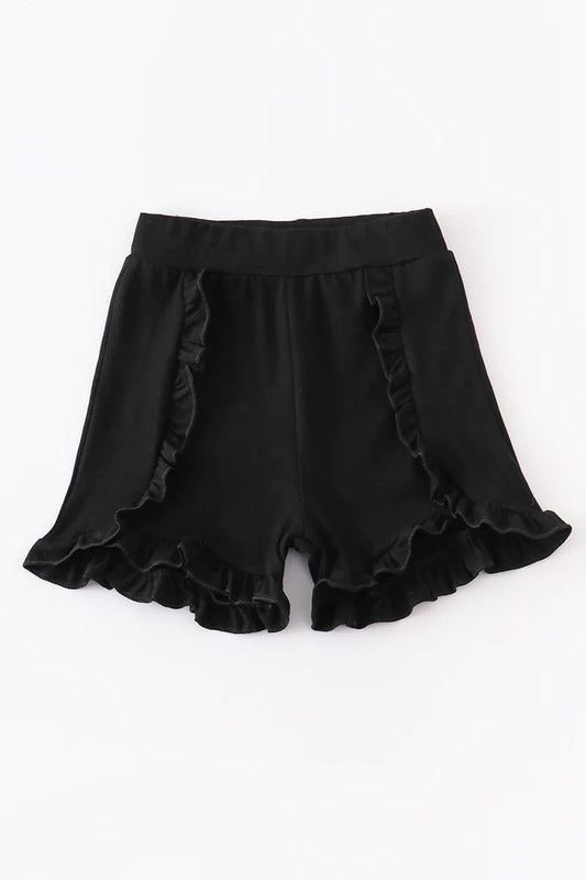 Black Ruffle Shorts