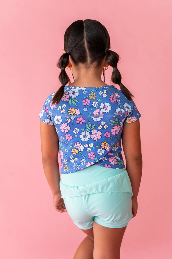 Made By Molly: Bluebird Garden Print Girls Tulip Tee