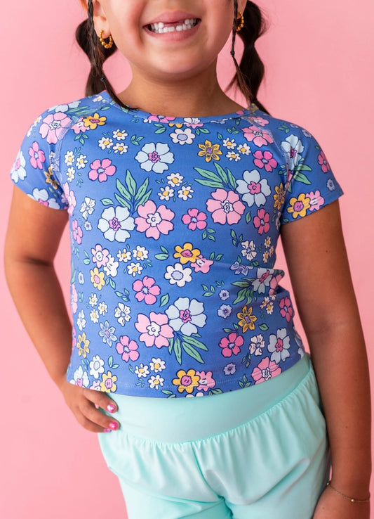 Made By Molly: Bluebird Garden Print Girls Tulip Tee
