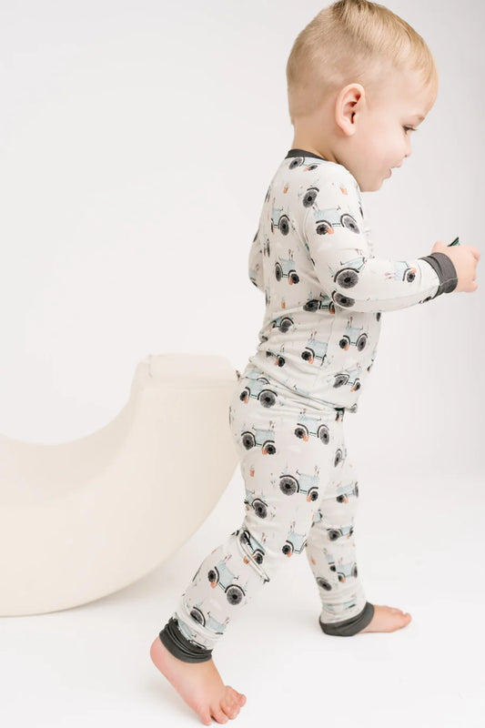 Little One Shop: Blue Tractor Two Piece Set