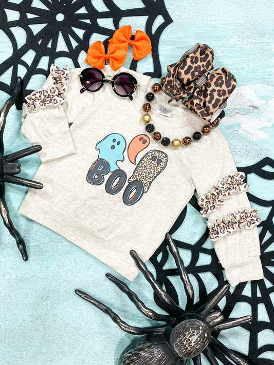 Boo Leopard Ghost Pullover