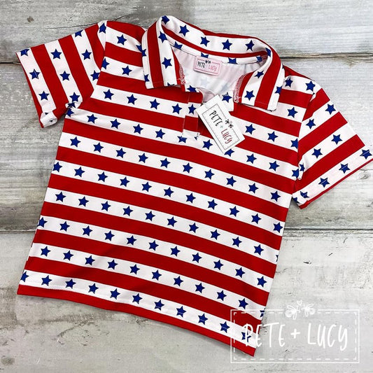 Boys Stars and Stripes Polo