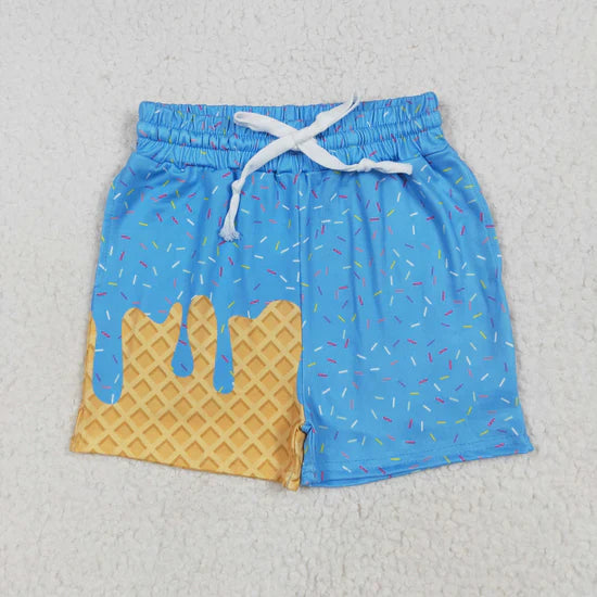 Ice Cream Drip Boys Sprinkles Shorts- Bright Blue