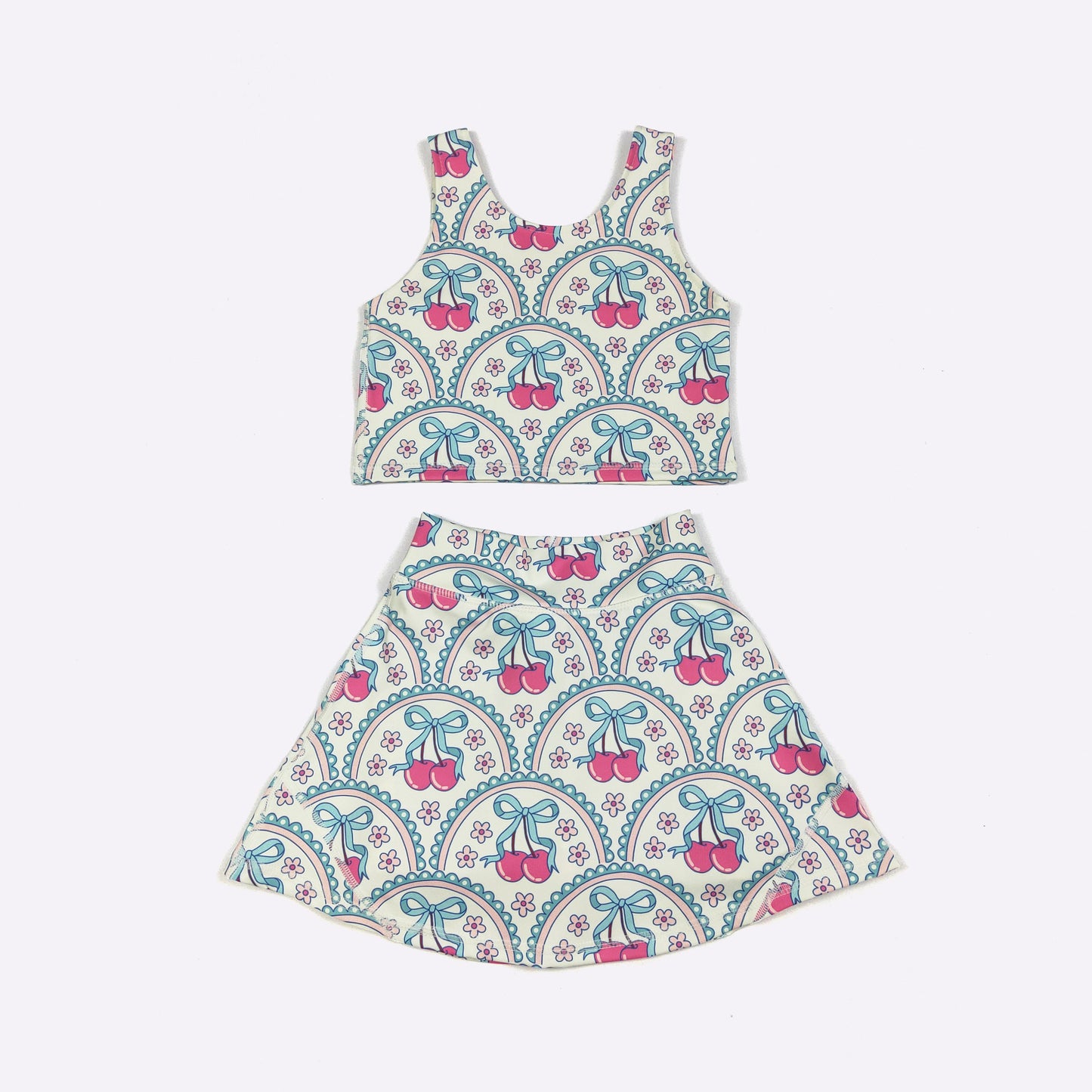 Cherry Chic Girls Athletic Skort Set