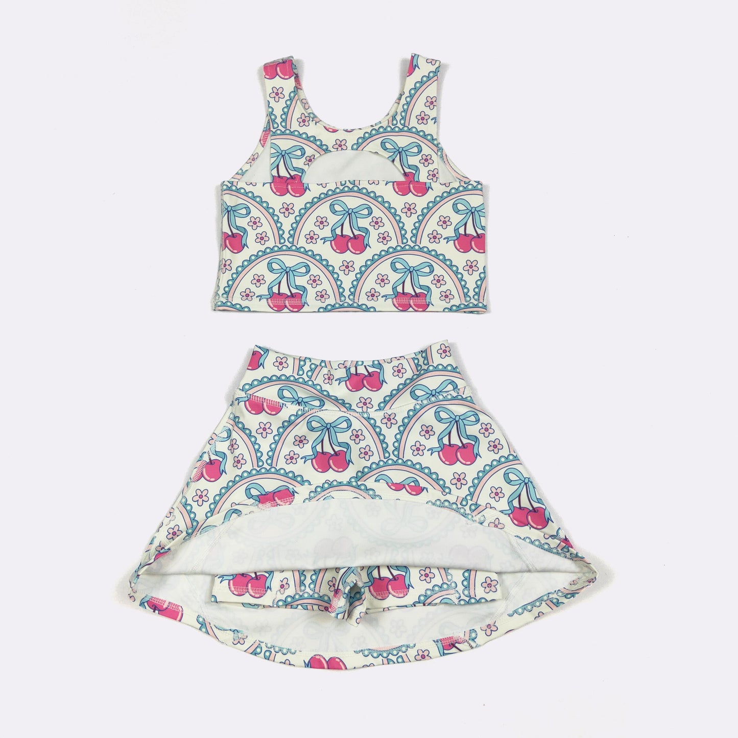 Cherry Chic Girls Athletic Skort Set