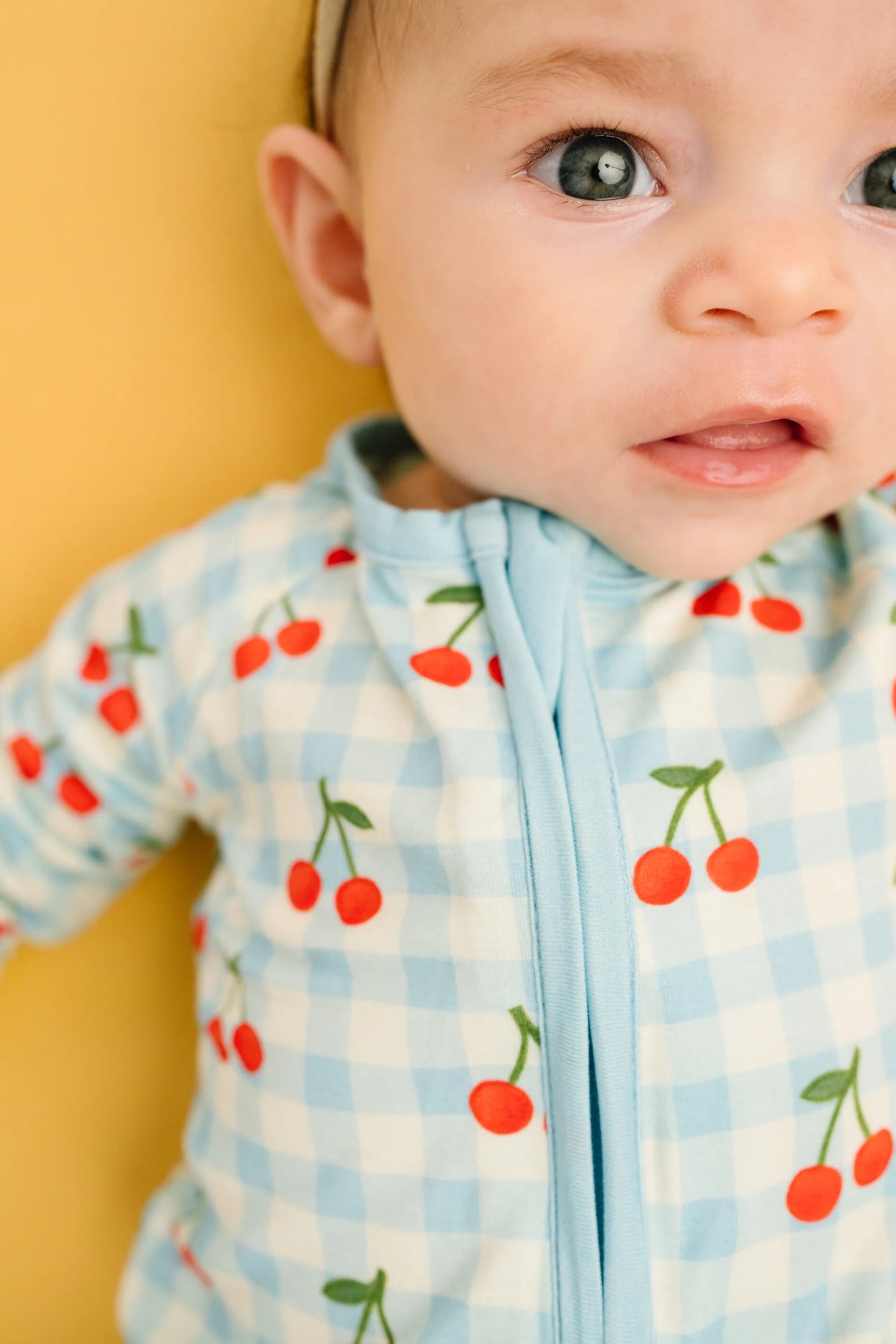 Little One Shop: Cherry Picnic Bamboo Zippy Romper