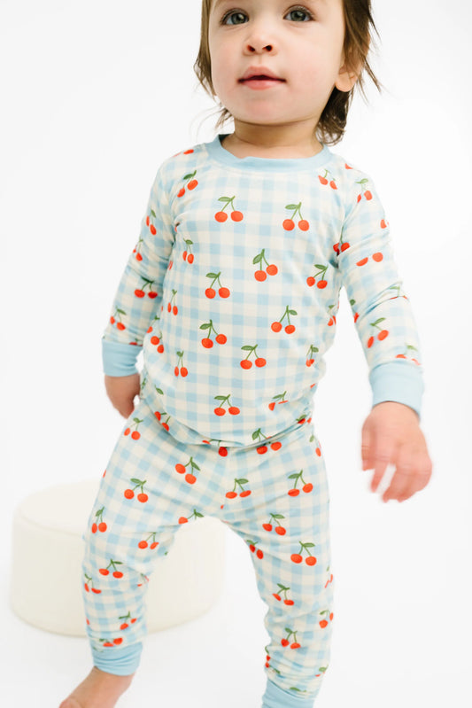 Little One Shop: Cherry Picnic Bamboo Two Piece Set