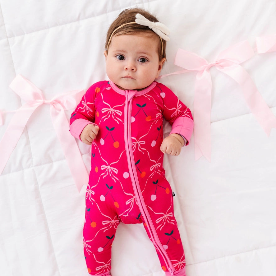 Kiki + Lulu: Cherry Wild Bamboo Zippy Romper