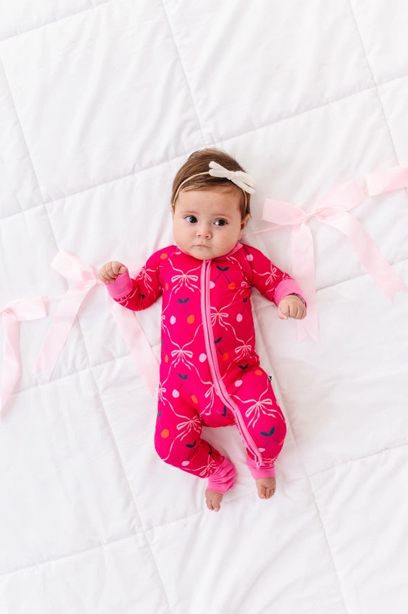 Kiki + Lulu: Cherry Wild Bamboo Zippy Romper
