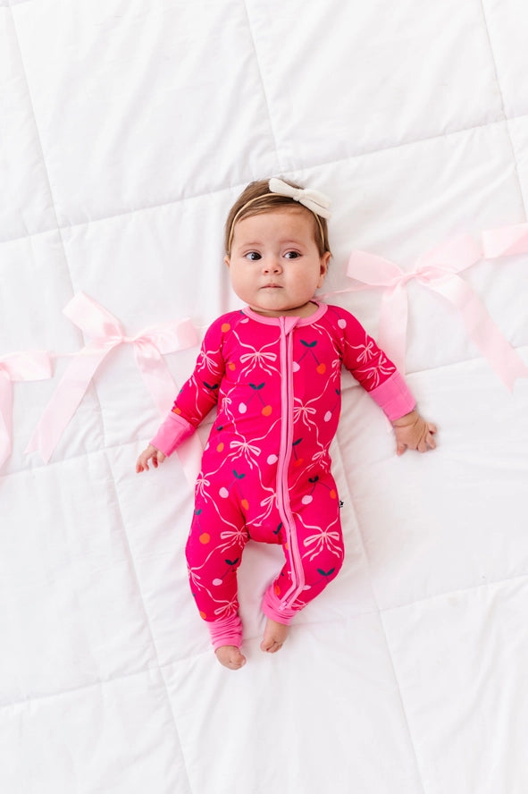 Kiki + Lulu: Cherry Wild Bamboo Zippy Romper