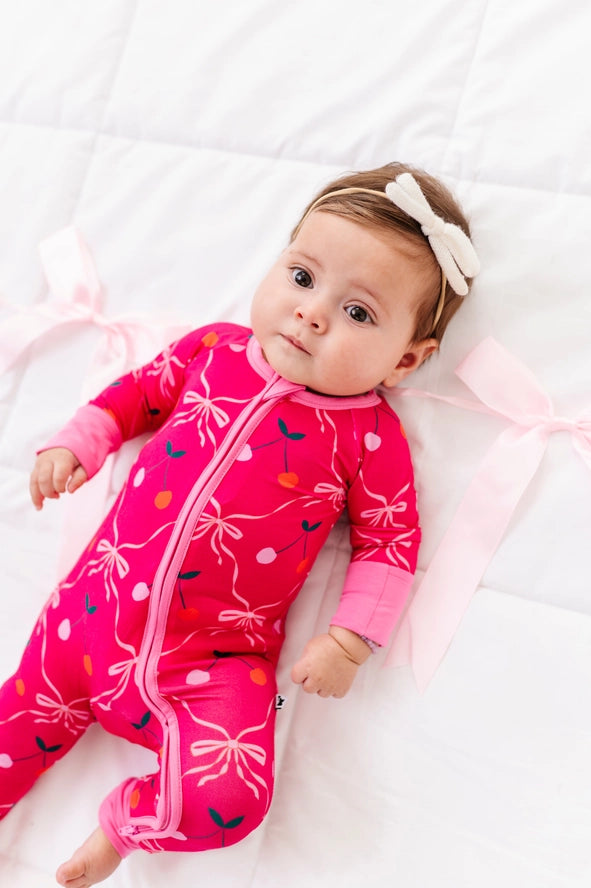 Kiki + Lulu: Cherry Wild Bamboo Zippy Romper