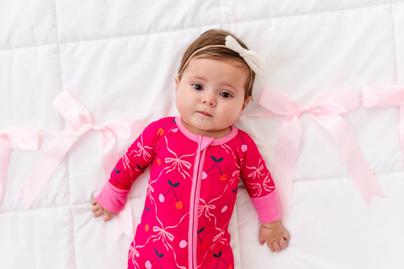 Kiki + Lulu: Cherry Wild Bamboo Zippy Romper