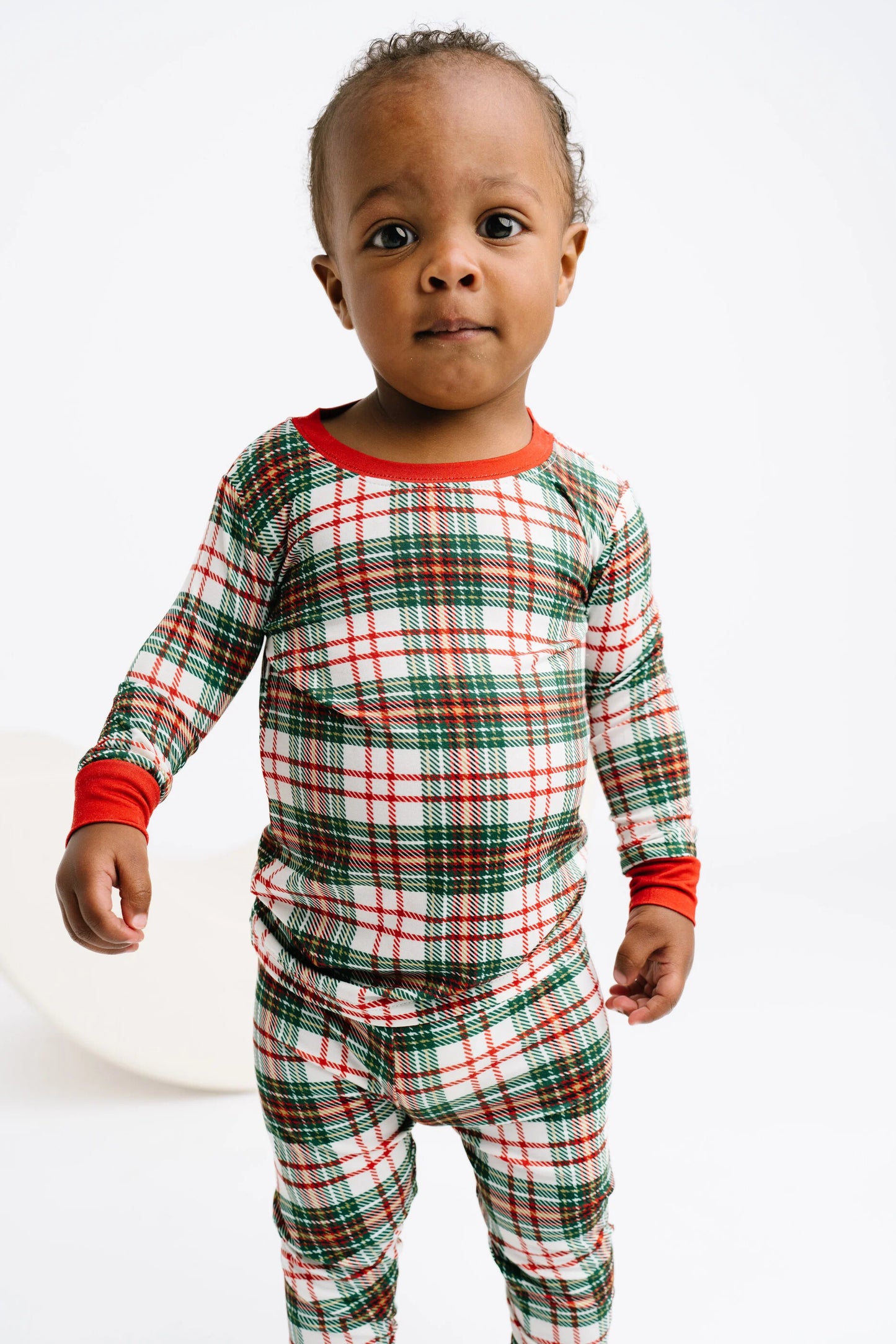Little One Shop: Christmas Plaid Bamboo Two Piece Set