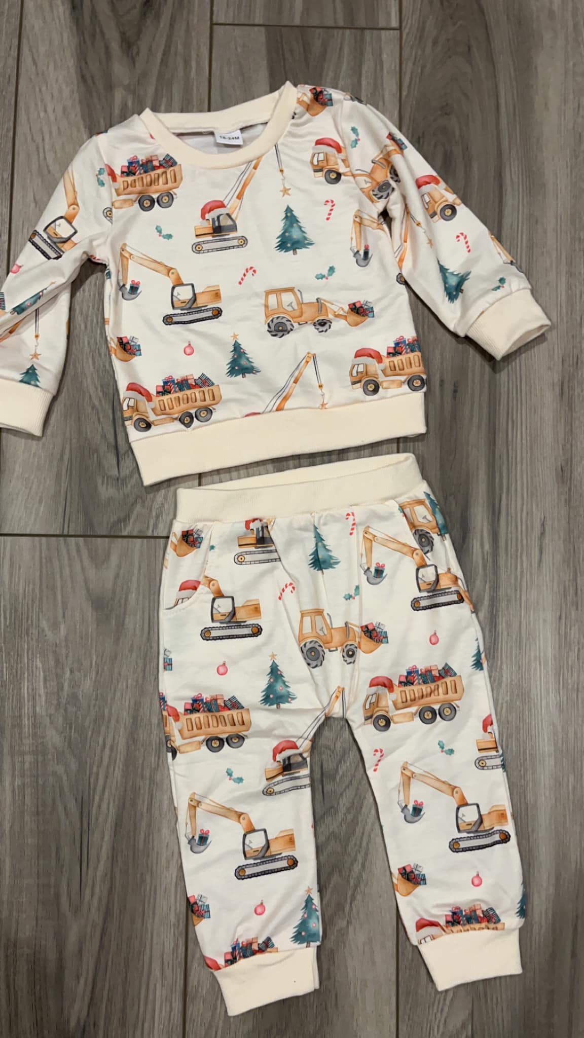 Christmas Construction Jogger Set