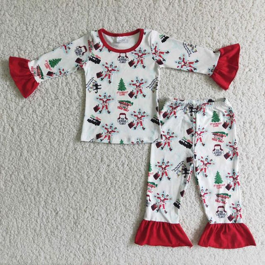 Christmas Vacation Two Piece PJs (RUFFLE STYLE)