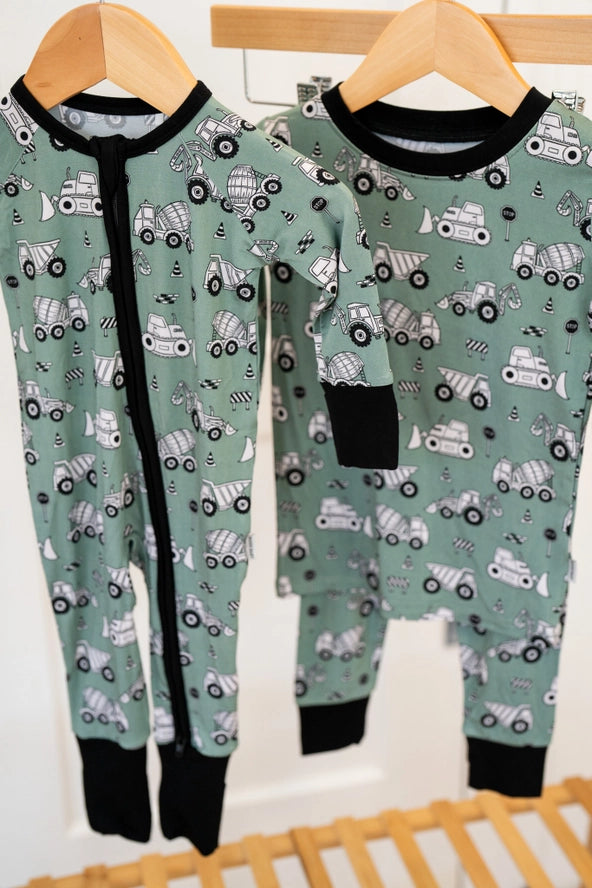 Boosh Baby: Construction Print Bamboo Zippy Romper