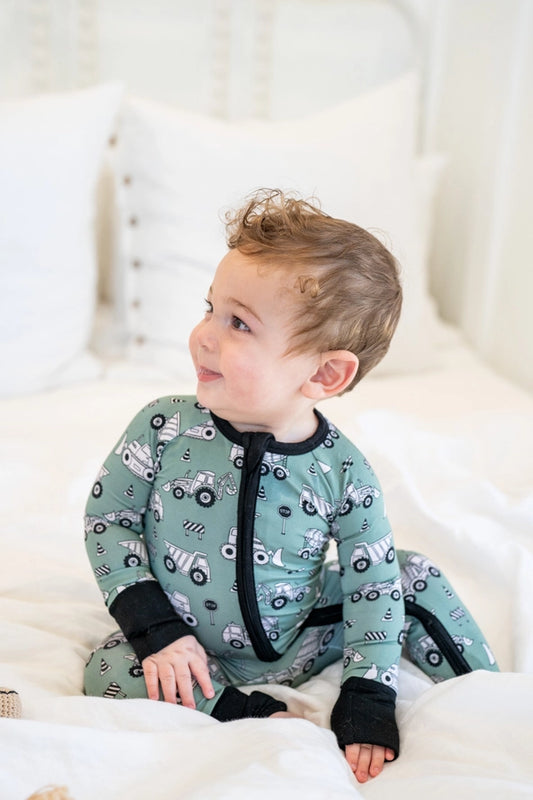 Boosh Baby: Construction Print Bamboo Zippy Romper