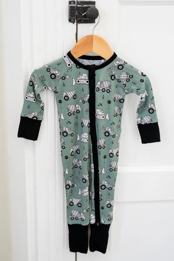 Boosh Baby: Construction Print Bamboo Zippy Romper