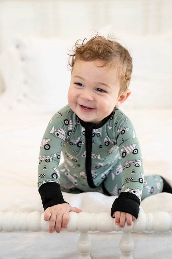 Boosh Baby: Construction Print Bamboo Zippy Romper