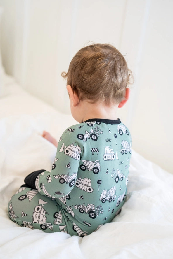 Boosh Baby: Construction Print Bamboo Zippy Romper