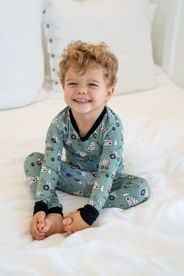 Boosh Baby: Construction Print Bamboo Two Piece Set