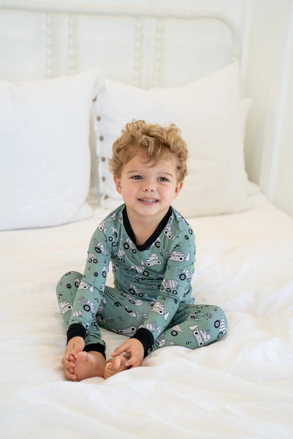 Boosh Baby: Construction Print Bamboo Two Piece Set