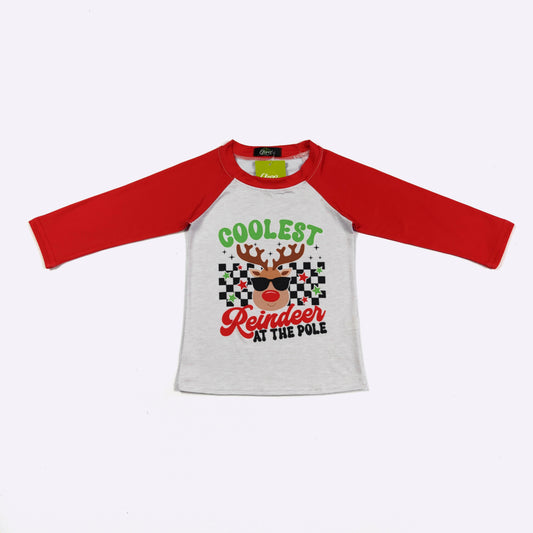 Coolest Reindeer Raglan Top