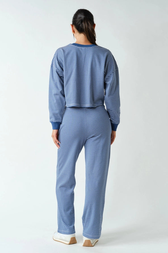 Mono B: Women's Coastal Striped Top & Pant Set (3) COLORS