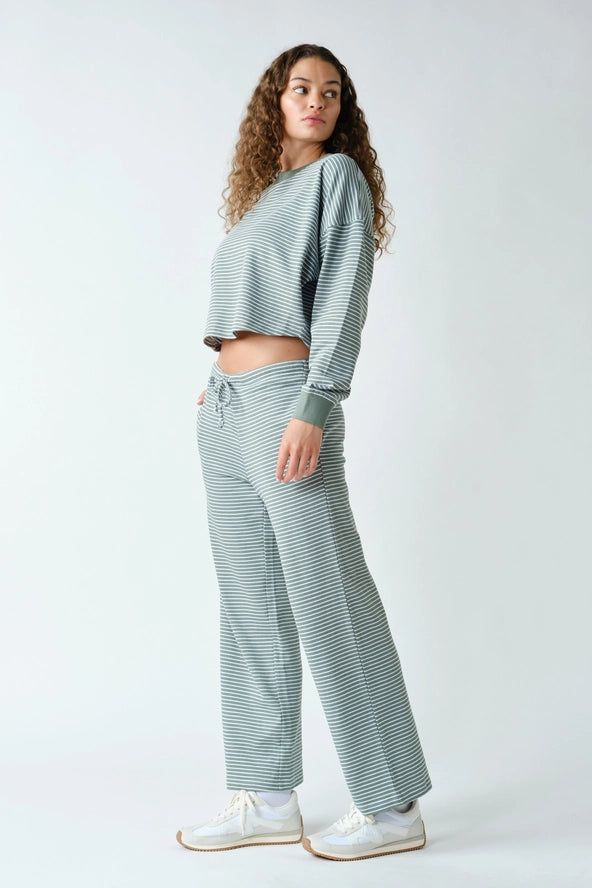 Mono B: Women's Coastal Striped Top & Pant Set (3) COLORS