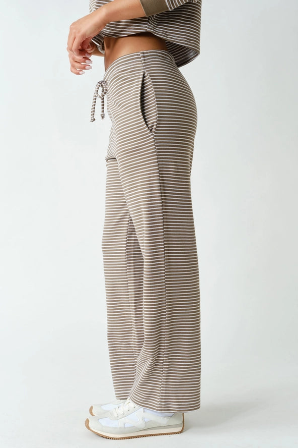 Mono B: Women's Coastal Striped Top & Pant Set (3) COLORS