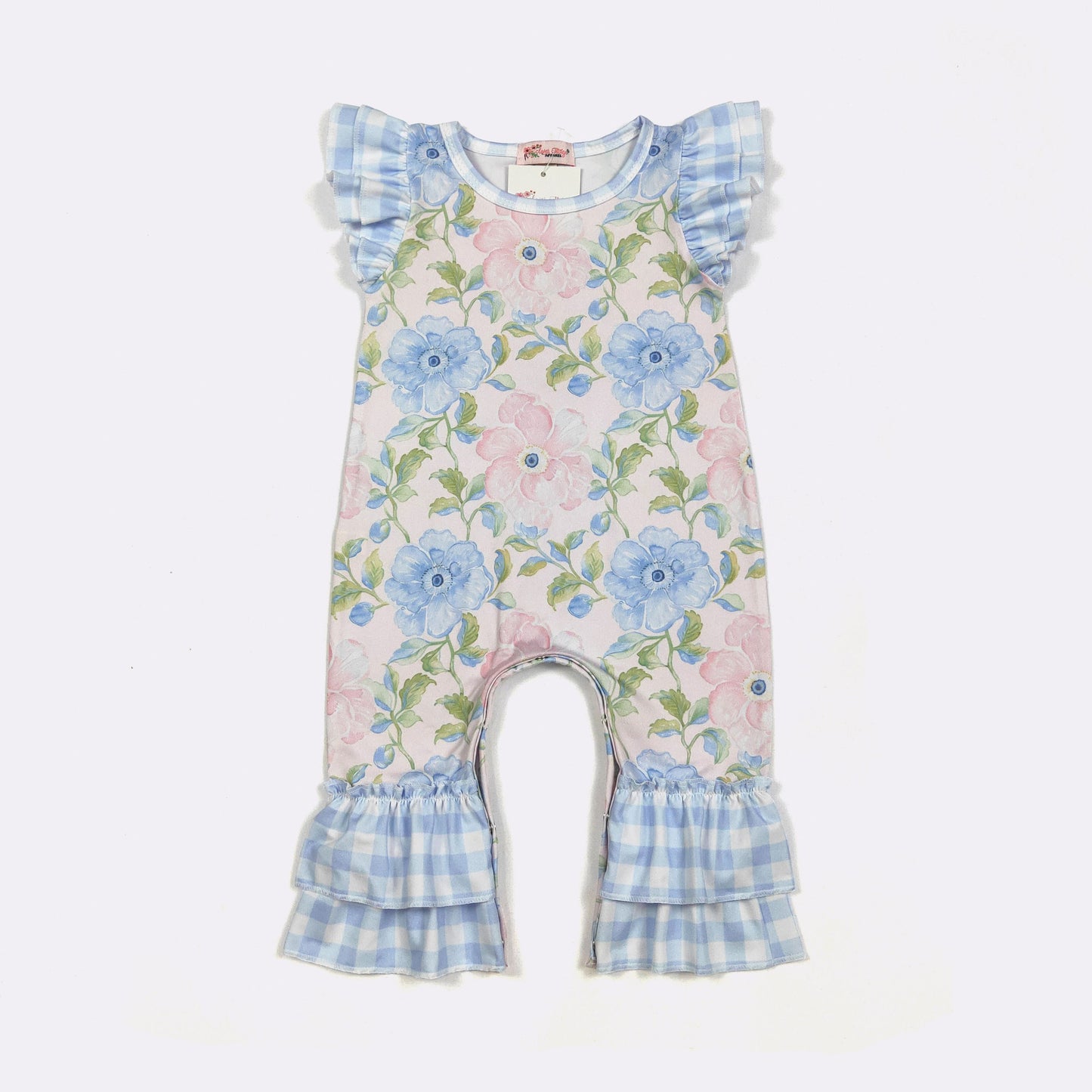 Cotton Candy Poppy Ruffle Romper