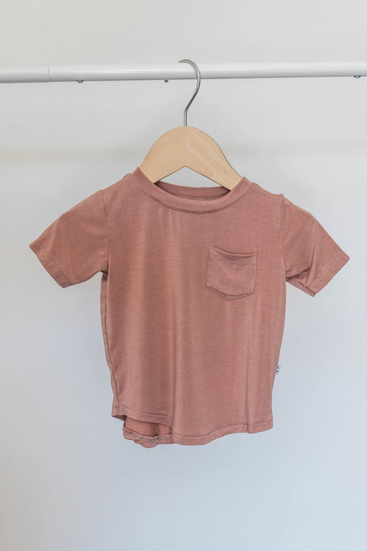 Pocket Tee Curved-Hem - Canyon Clay