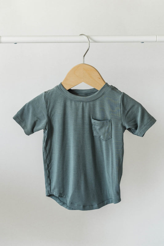 Pocket Tee- Sea Blue