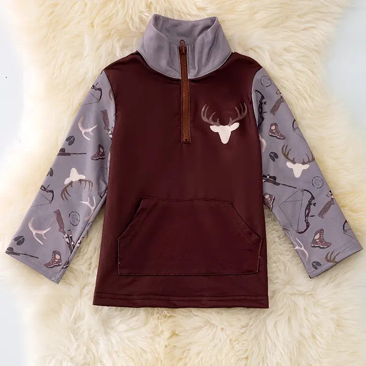 Deer 1/4 Zip Pullover