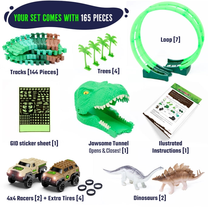 Jittery Git: Dino Track Forest Set