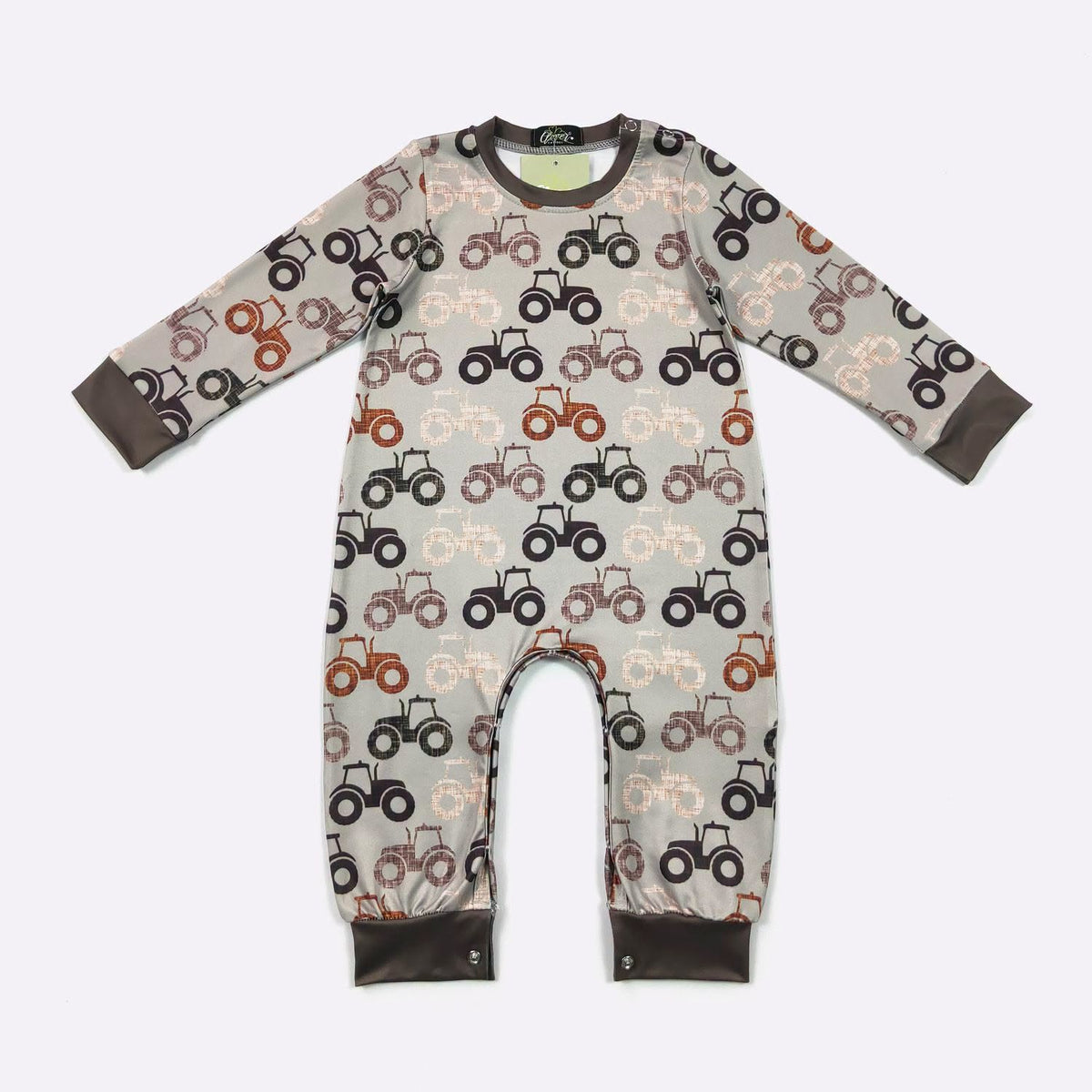 Distressed Tractor Romper