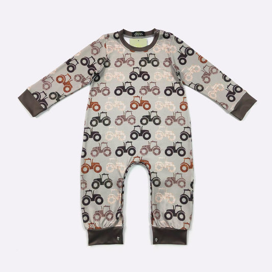 Distressed Tractor Romper