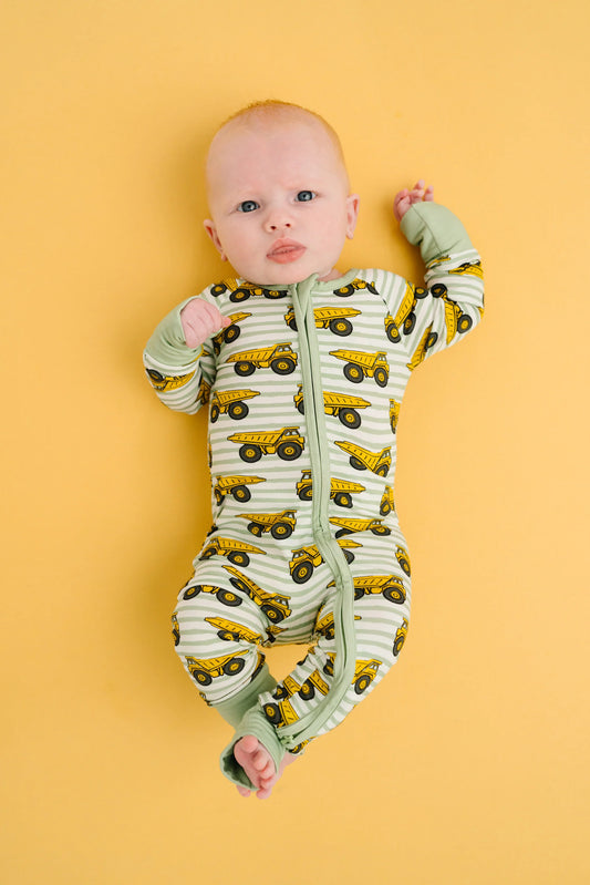 Little One Shop: Dump Trucks Bamboo Zippy Romper
