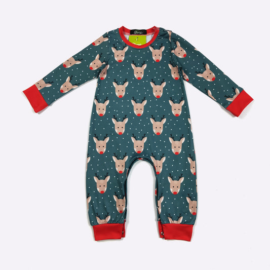 Emerald Reindeer Romper