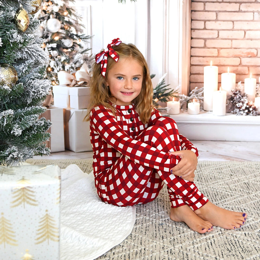 Gigi & Max: Emery Plaid Bamboo Two Piece Set