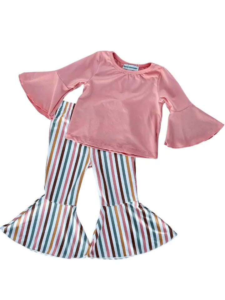 Bailey's Blossoms Fall Festival Stripe Bell Bottoms