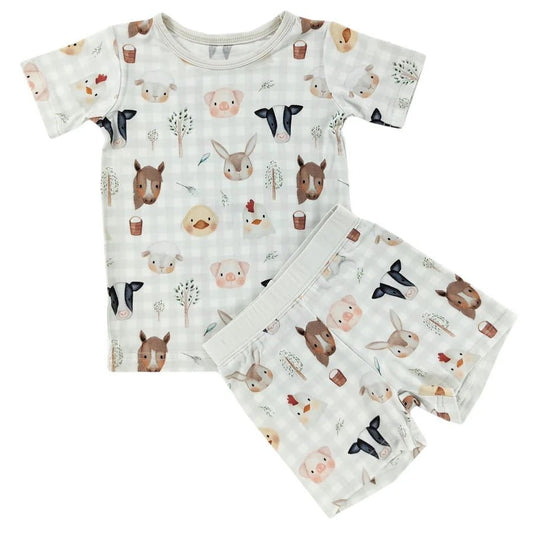 Little One Shop: Farm Friends Bamboo Two Piece Short Set