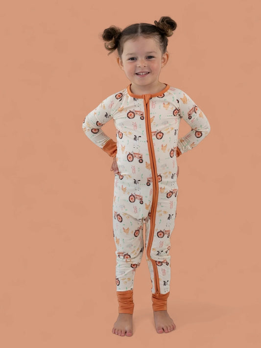 Dream Big: Farmyard Friends Bamboo Zippy Romper